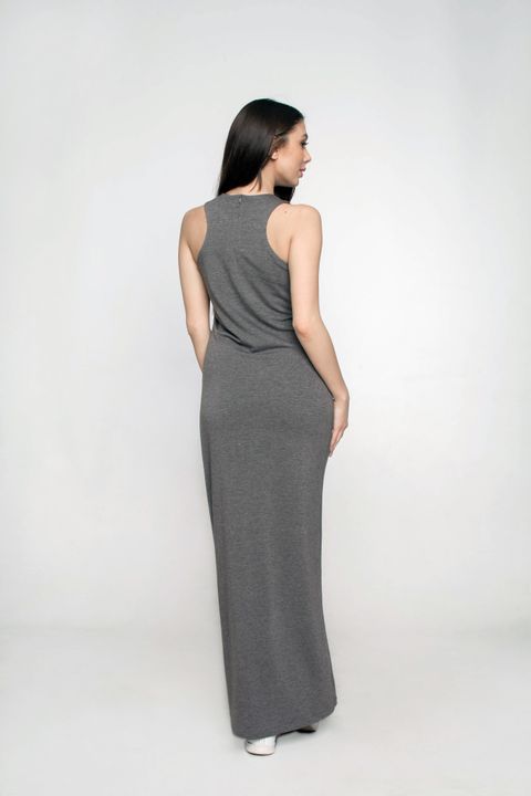Floor-length knitted dress Ganveri gray