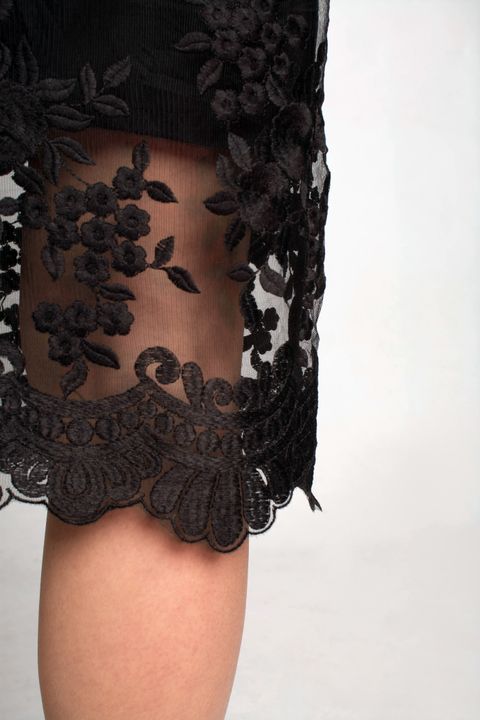 Evening dress with lace Ganveri Black