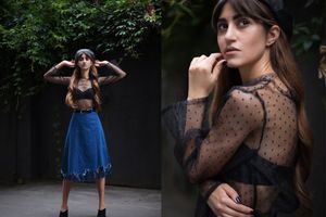 Fashion-blogger Tina Sizonova wearing GANVERI Clothing
